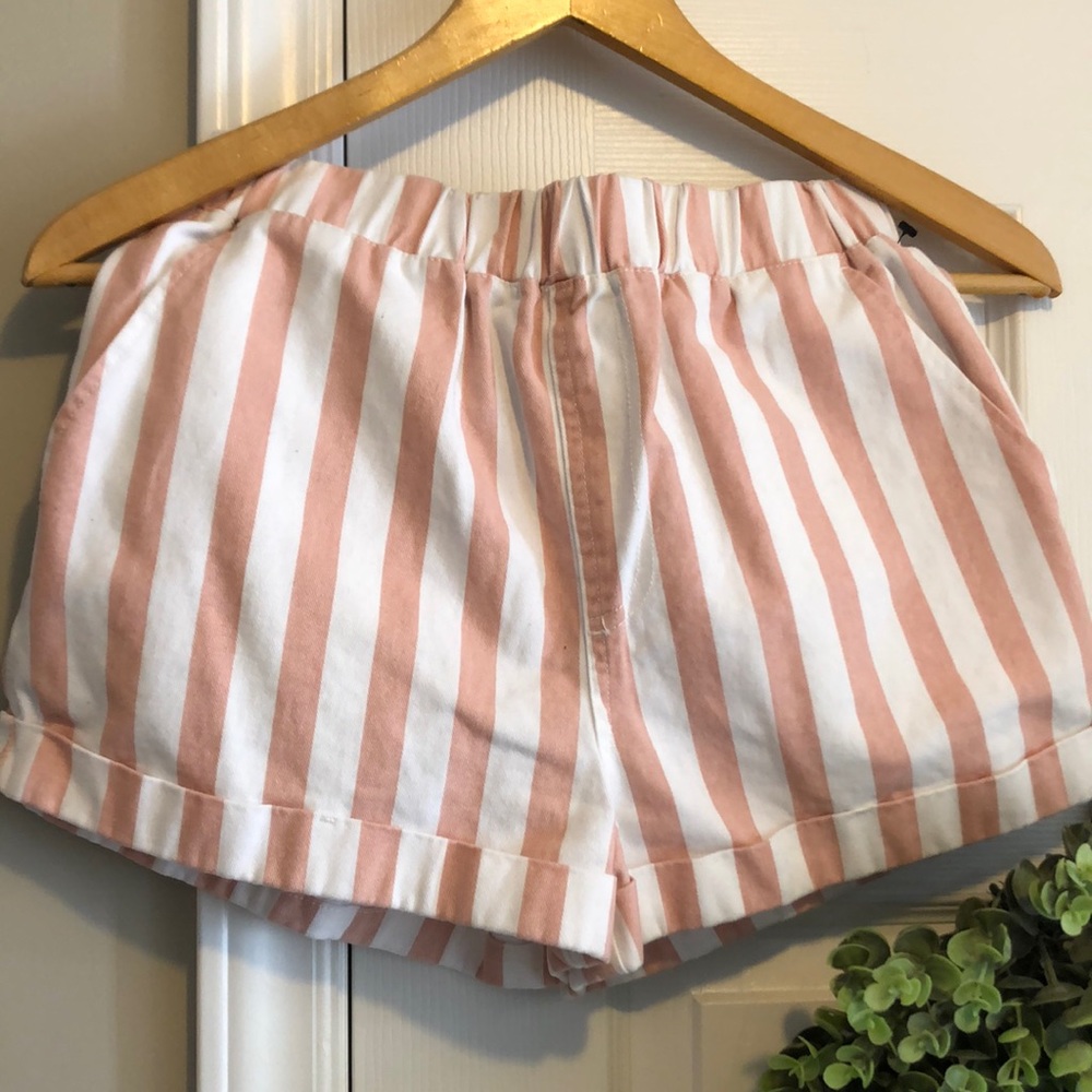 Striped chambray shorts/never worn~W Sz S